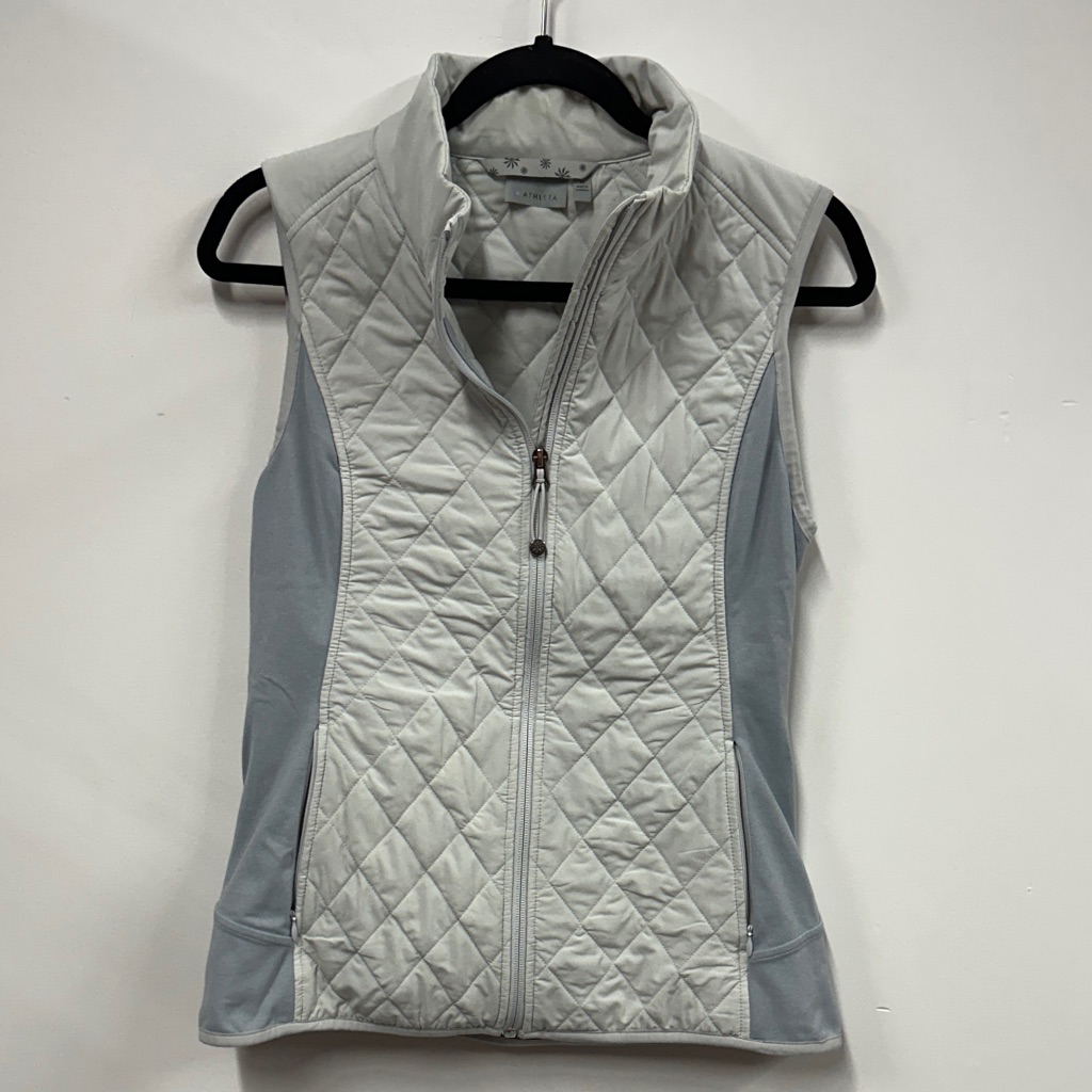 Athleta Gray Quilted Vest M